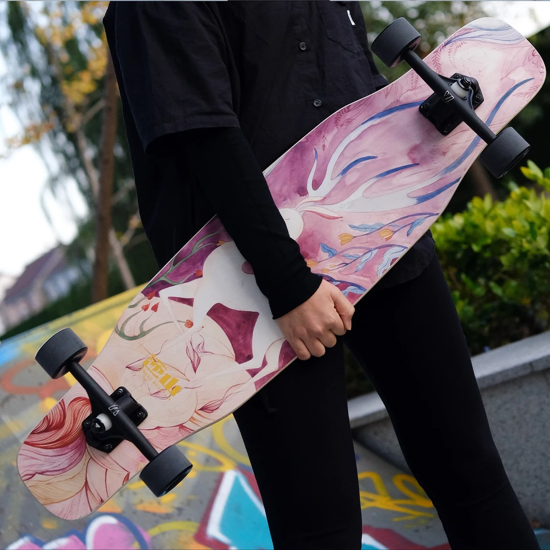 逆小山专业长板滑板儿童板初学者代步刷街技巧成人代步减震轻巧