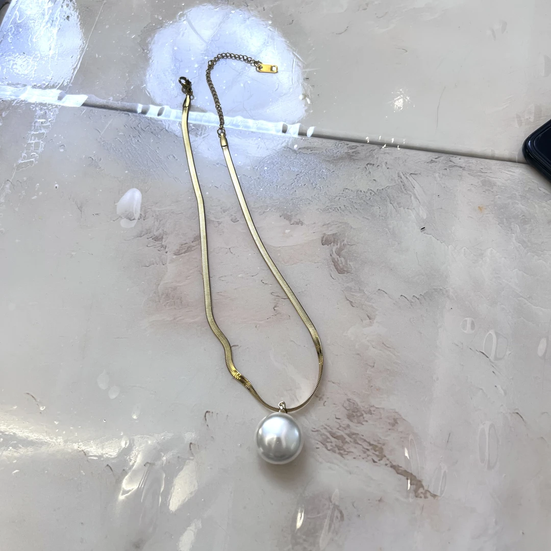 非金属仿珍珠项链 [甄甄精选] 单颗珍珠女轻奢高级感小众锁骨链