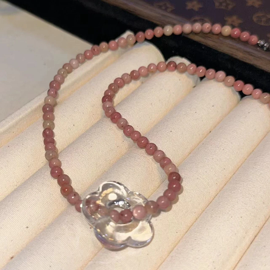 钛钢项链 轻奢花朵时尚项链-2633