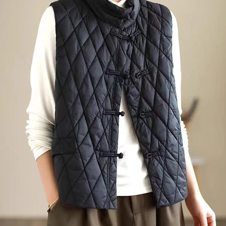 超显瘦坎肩  素色棱格A版马甲