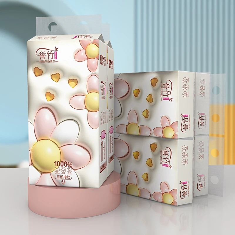 誉竹挂抽纸1000张一提装抽纸悬挂式面巾抽纸家用亲肤卫生纸巾*1提