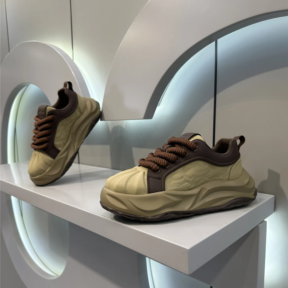 高档轻奢2025春季男士舒适百搭休闲运动鞋时尚厚底增高ins潮鞋子