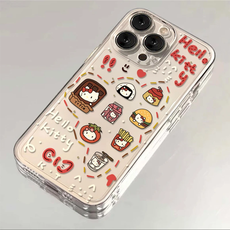 HelloKitty凯蒂食物合集适用苹果15手机壳华为P70小米vivo软透明