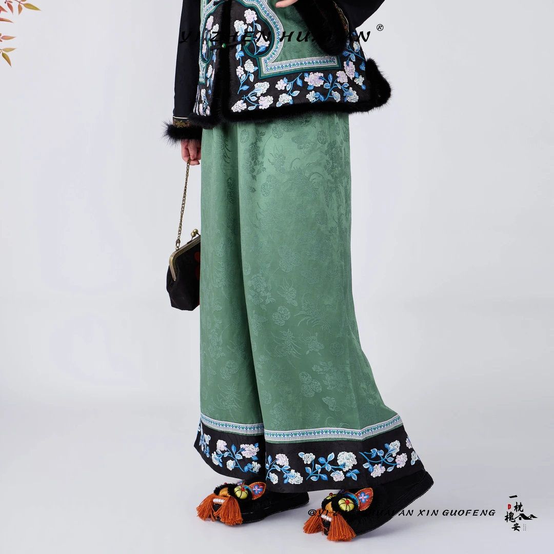 一枕槐安·【觅秋】新中式日常百搭设计师款宽松休闲中国风提花裤子