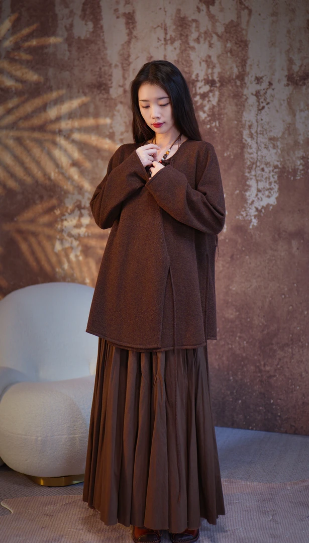 一枕槐安·【亦辰上衣】新中式复古文艺上衣日常秋冬圆领百搭斜襟