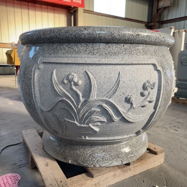 石雕鱼缸花盆花岗岩门海石头水缸庭院石缸树池户外养鱼池庭院摆件