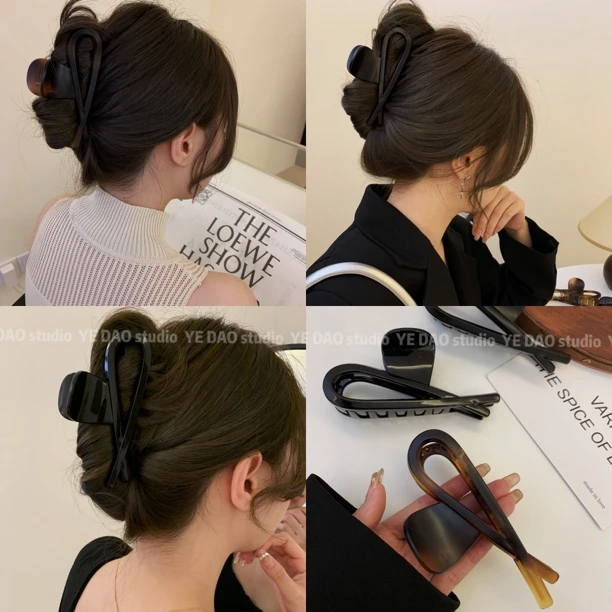 鱼尾小众高级感鲨鱼抓夹韩版气质百搭复古简约款发夹实物好看网红