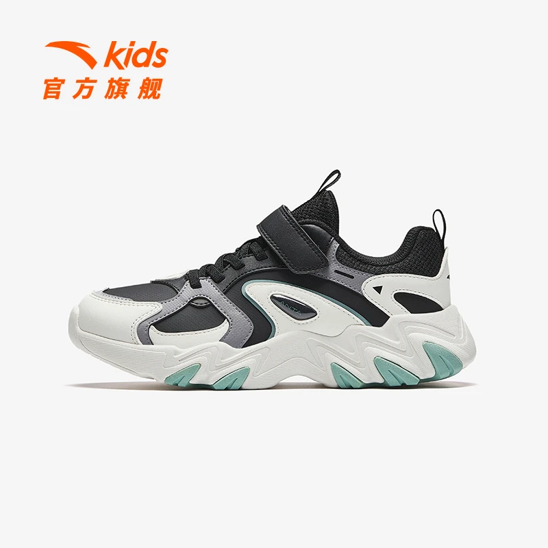 安踏儿童男大童鞋夏款透气舒适青少年男童小孩低帮休闲运动鞋