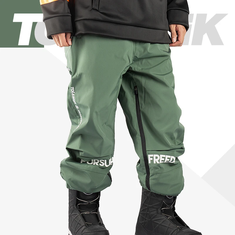 tolasmik福利单板滑雪裤男女加绒加厚防风防水收腿裤子冬季秋冬