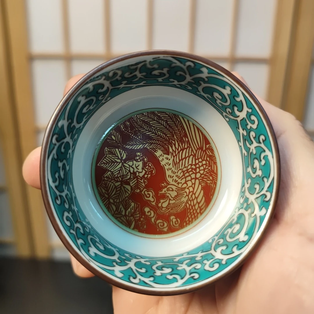 九谷烧瓷杯茶杯L 5E72 N