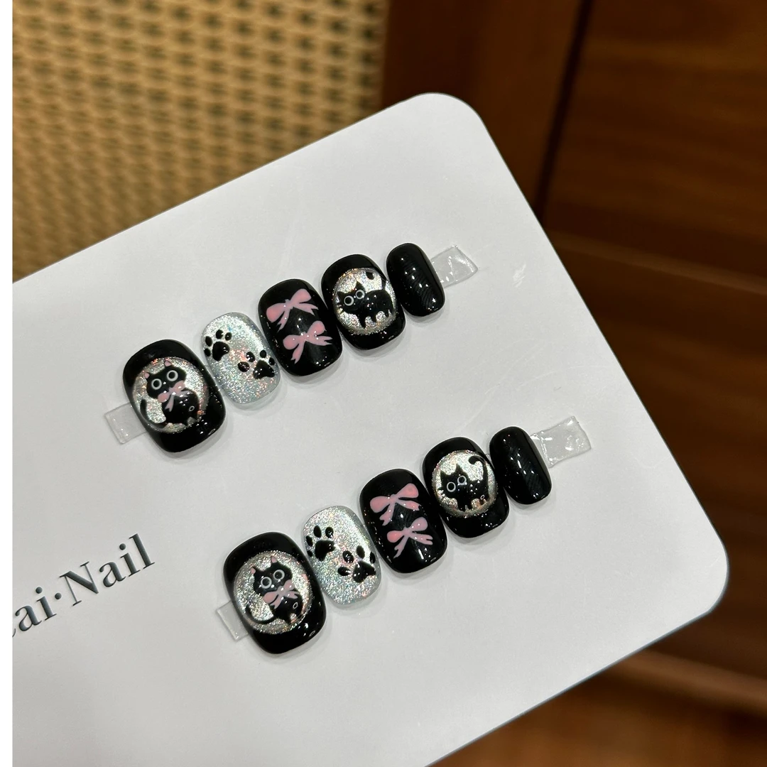 白菜家黑影小猫2.0版手工穿戴甲