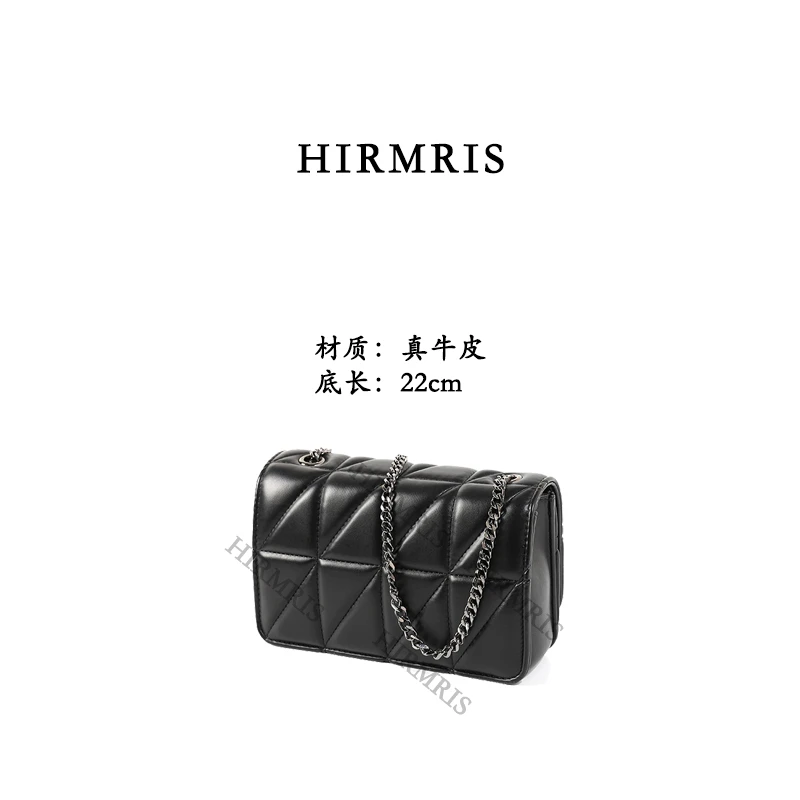 HIRMRIS手工真皮包斜格纹YZ94 流苏阳