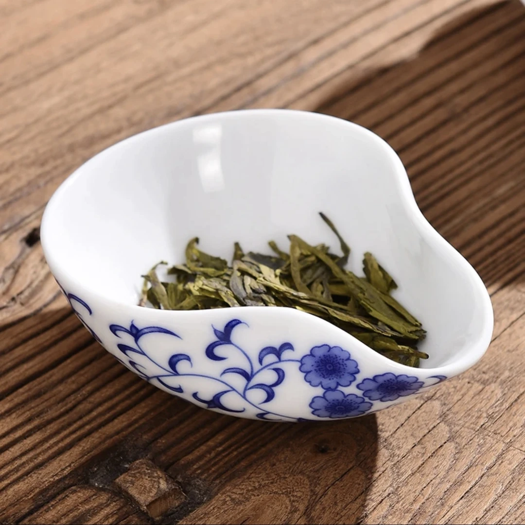 Art Make Taste/成艺成艺 蝶舞青韵茶荷茶道配件陶瓷满彩满绘简约