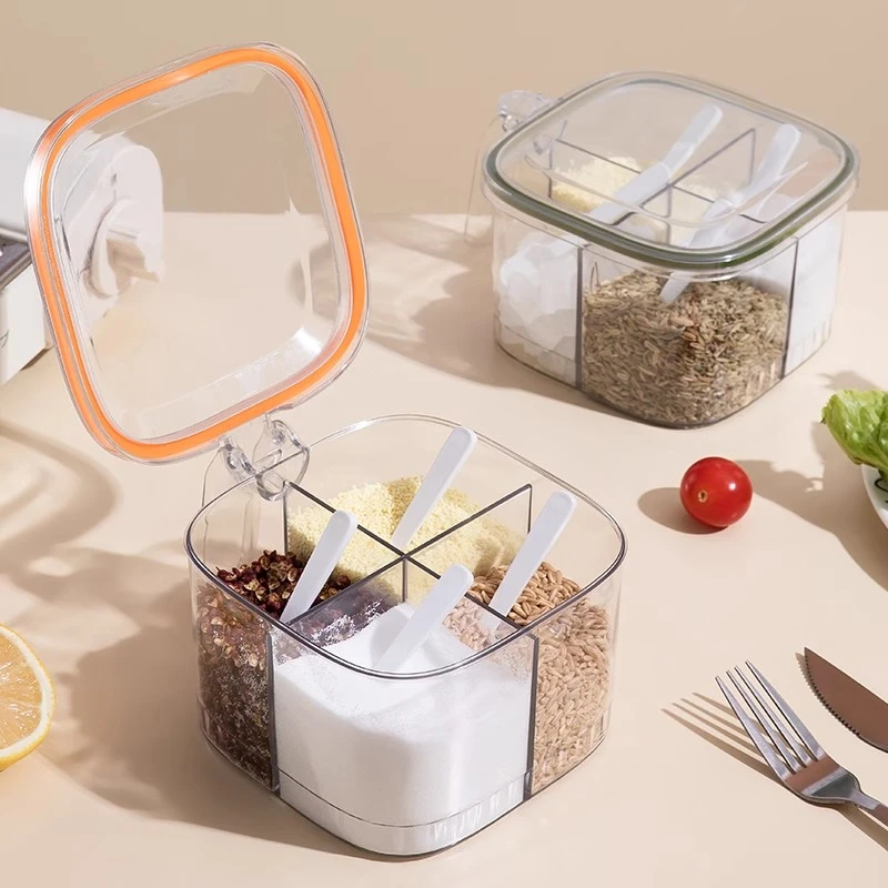 调味盒大容量家用厨房调料罐组合套装一体多格带盖调料盒