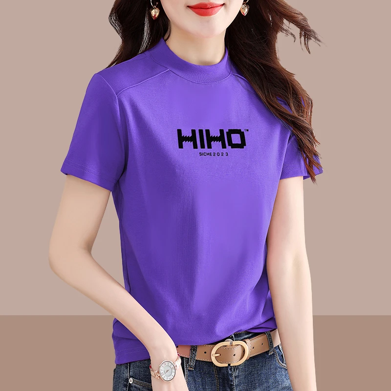 短袖t恤女夏季2025新款韩版百搭洋气小衫时尚休闲打底衫上衣显瘦