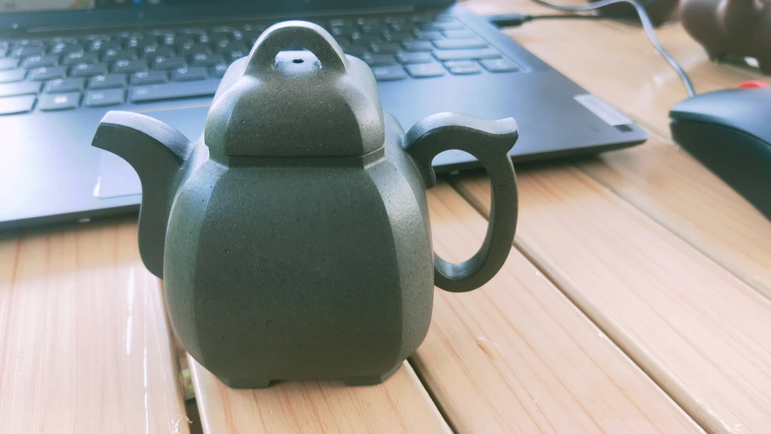 天青泥福临八方精工紫砂壶
