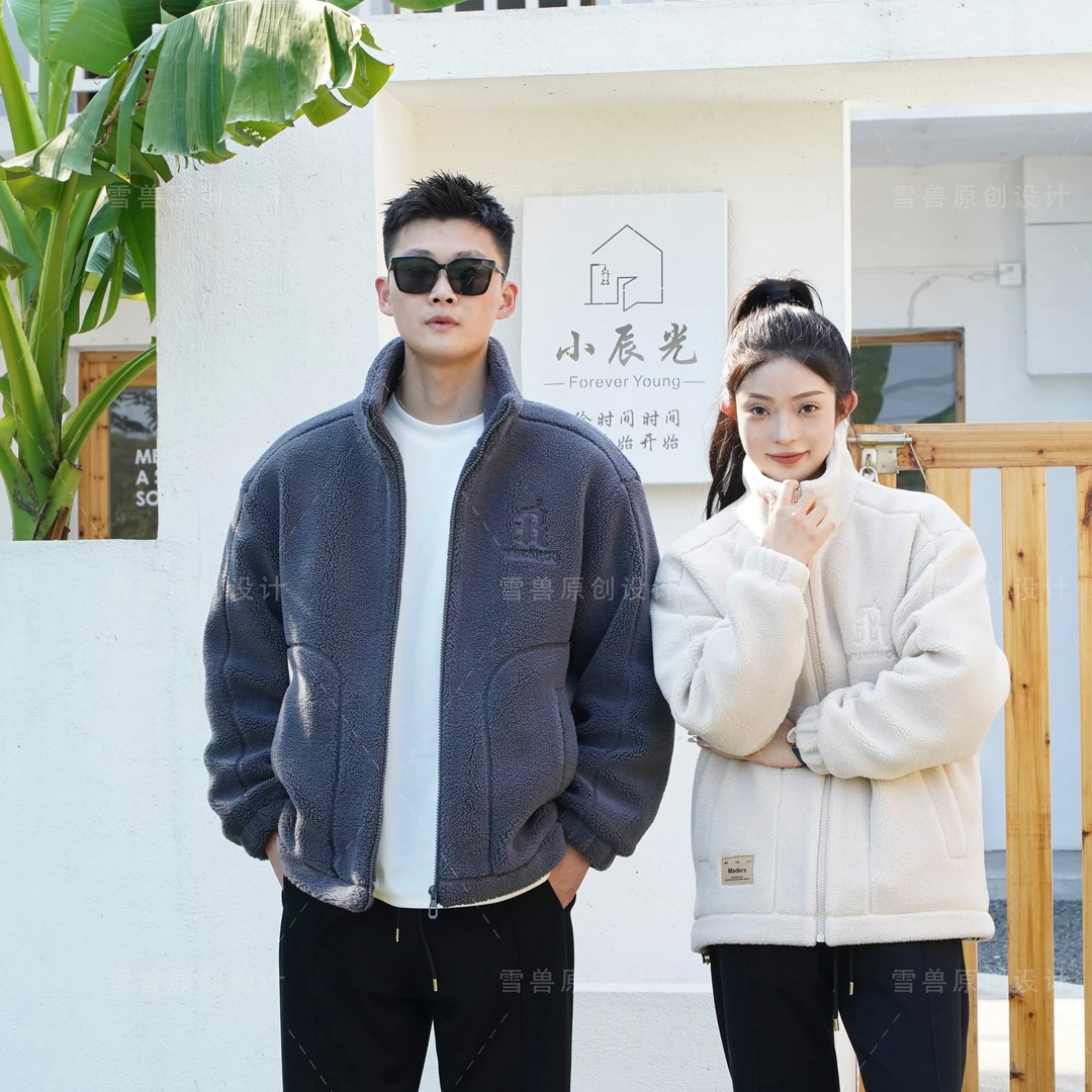 【黑金羽绒服】冬季加绒加厚白鸭绒羽绒服立领保暖宽松外套8301CH