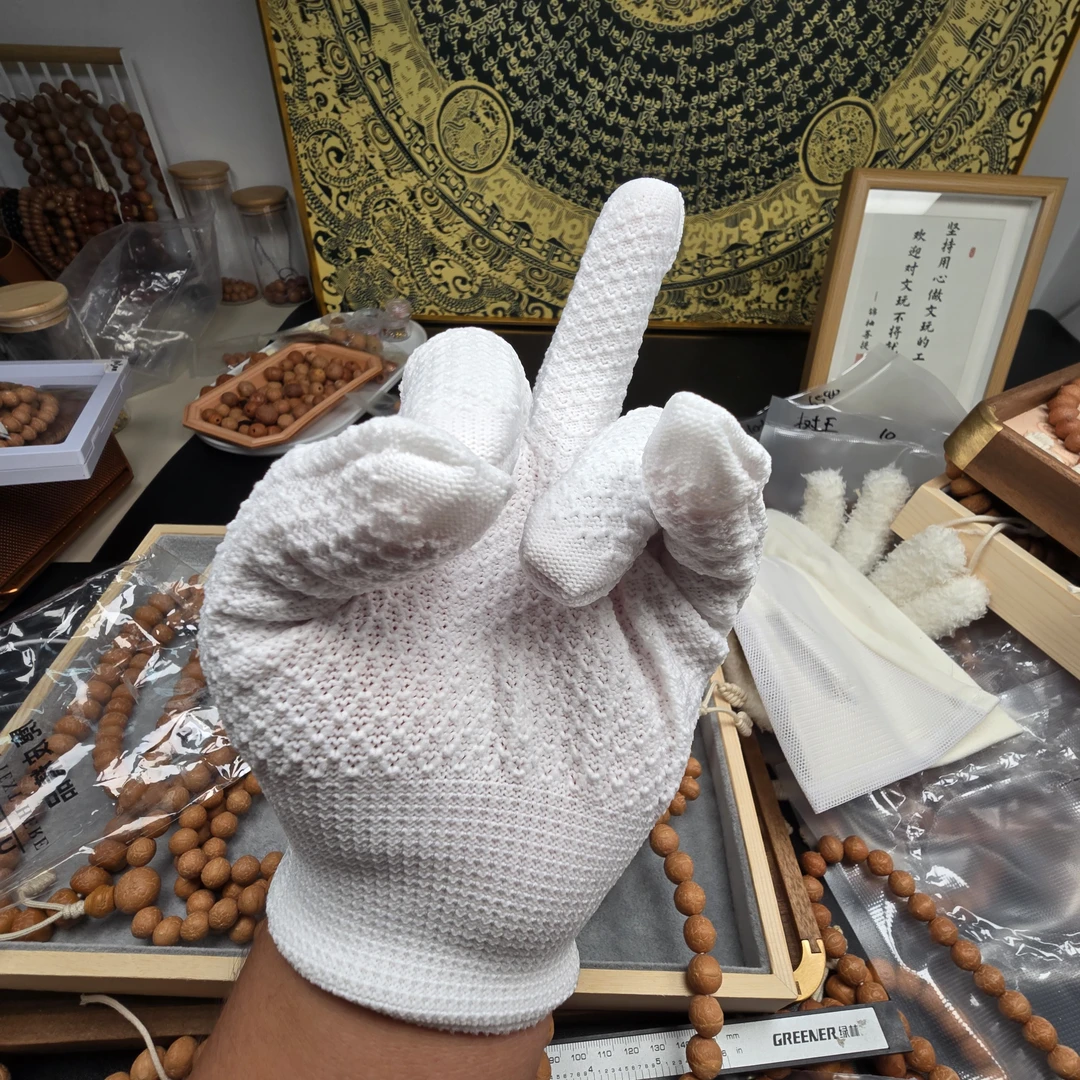 凤眼菩提盘玩工具-菠萝纹手套五双