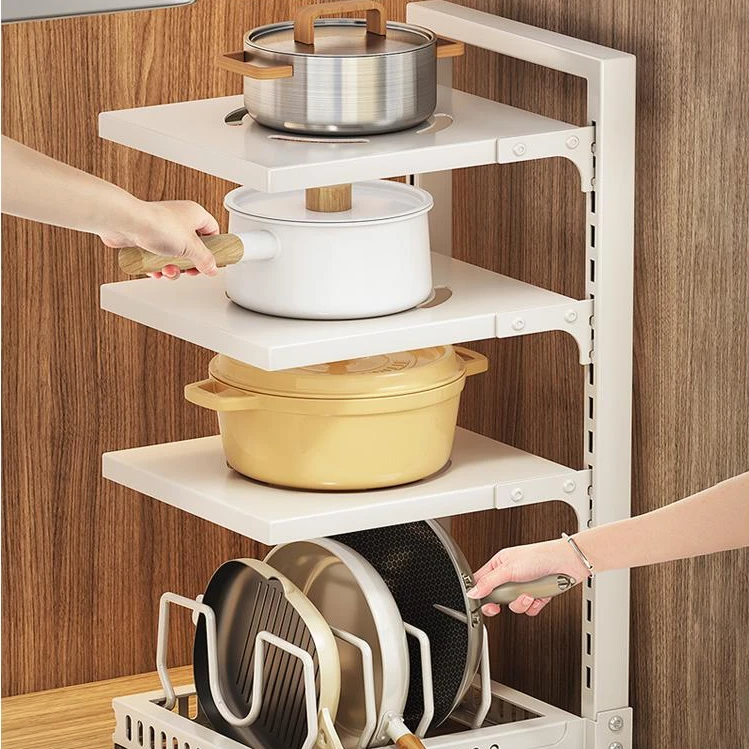 厨房锅具架多层置物架多功能收纳锅架子水槽下落地台面放锅架柜内