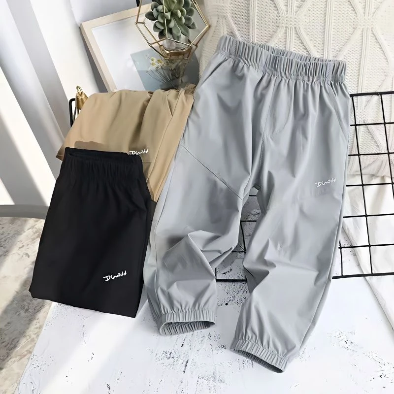 男童速干运动裤子夏季童装2023新款帅气休闲裤薄款透气中大童长裤