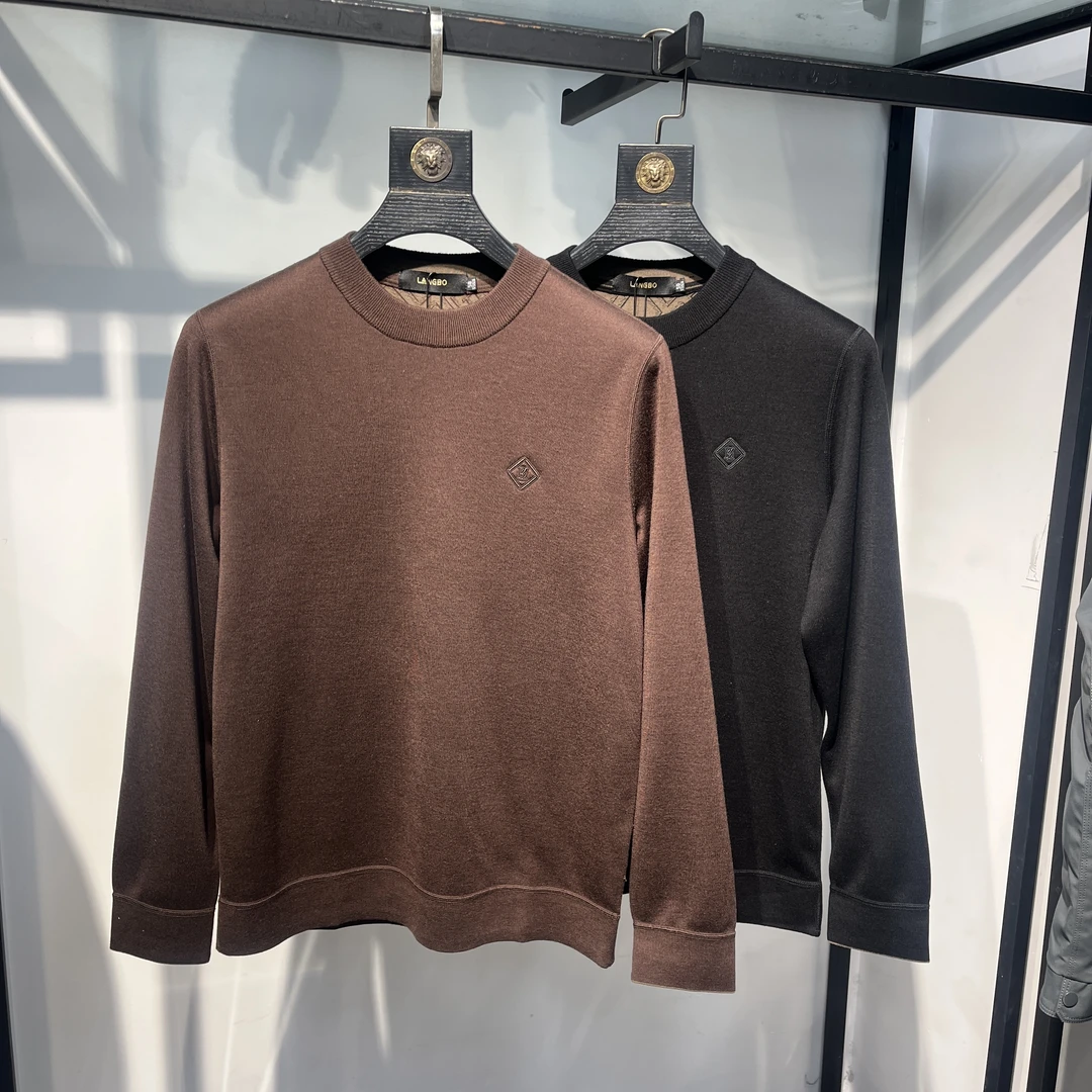 24年男士冬季休闲百搭一体绒针织毛衣-969