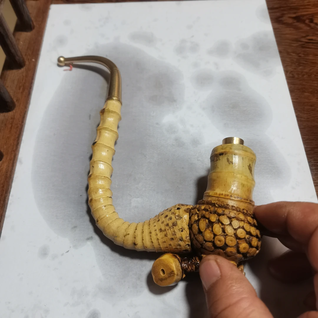 荆竹小一弯密节烟杆
