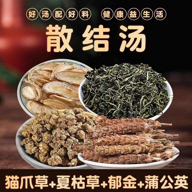 散jie汤蒲公英夏枯草郁金猫抓草组合汤 另售百合组合独立包装