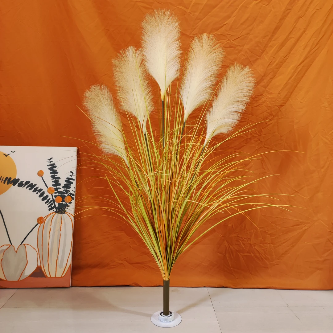 新品大束仿真芦苇狗尾巴草软装居家客厅摆件落地水生植物装饰花卉