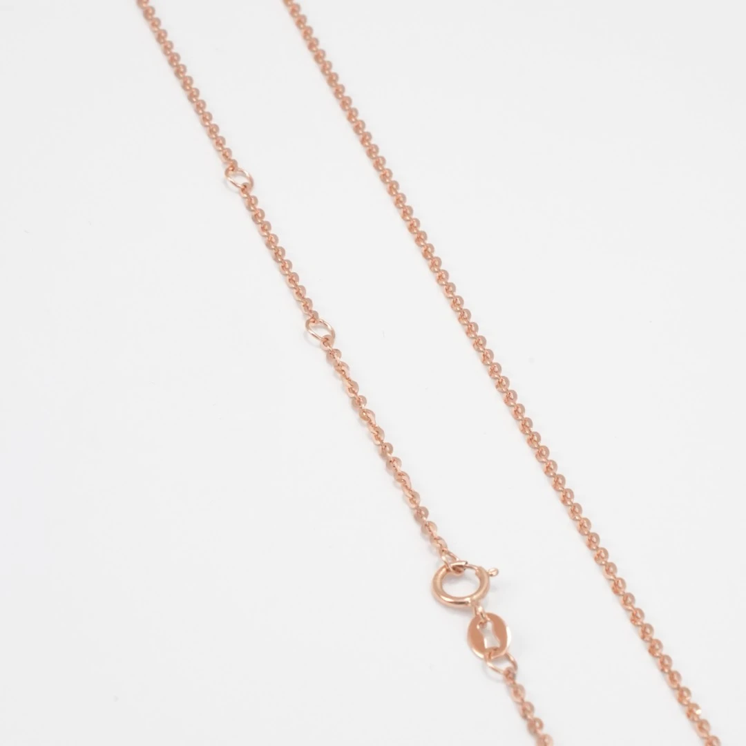 老鳯祥18K金项三环可调节闪O链老凤祥彩金项链送女友