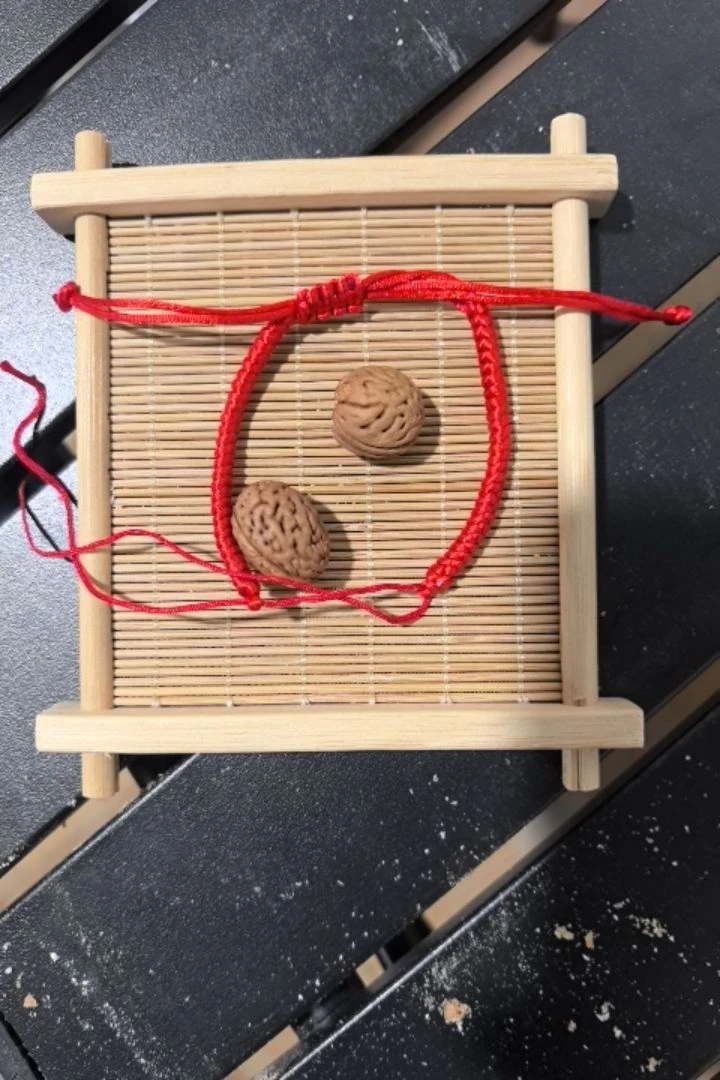 桃核 手链  本命年红色 DIY