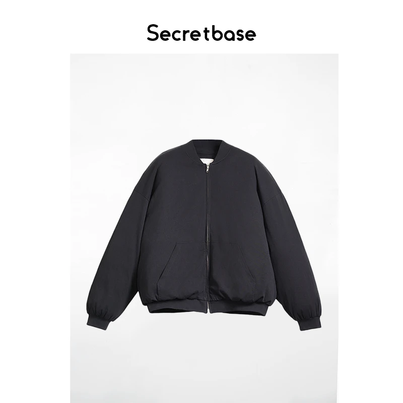 Secretbase 90白鹅绒高克重羽绒服 美式高街棒球针织外套夹克