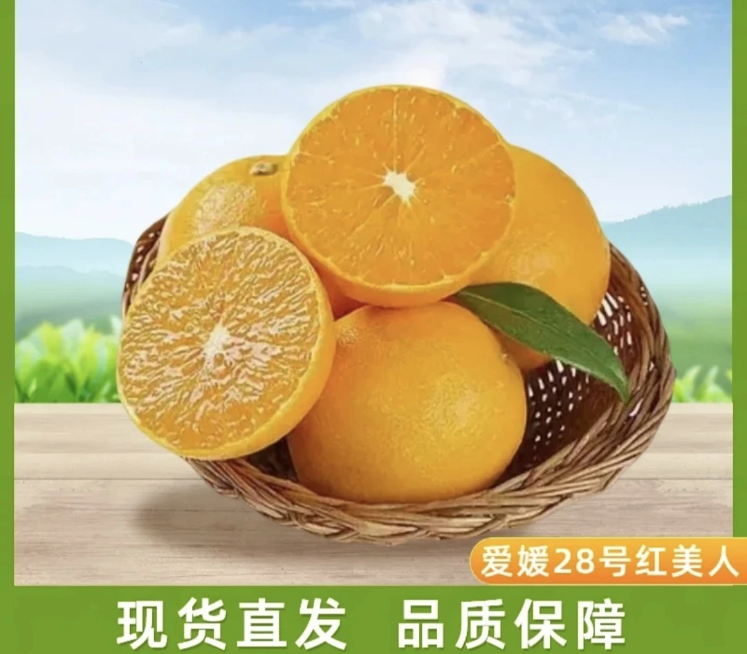 【精选】爱媛果冻橙手剥橙新鲜水果可以吸的橙子自然成熟