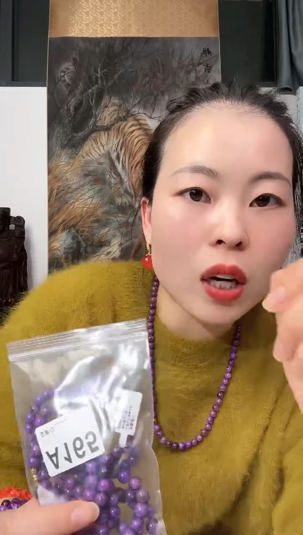 【闪购商品】a165紫色圆珠长链