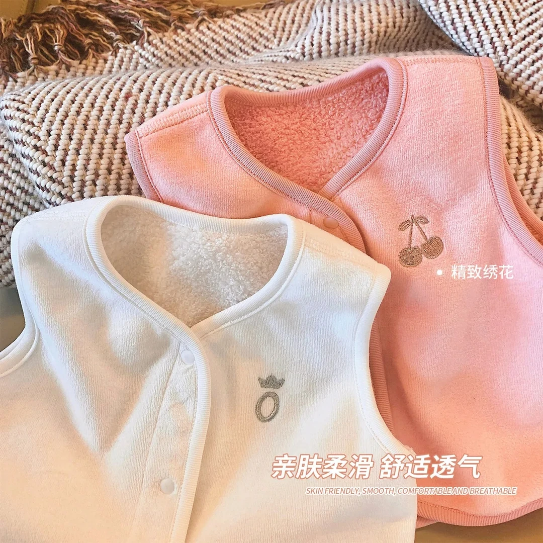 婴儿马甲秋冬款新生儿加绒宝宝马甲内穿婴幼儿a类保暖背心外穿潮