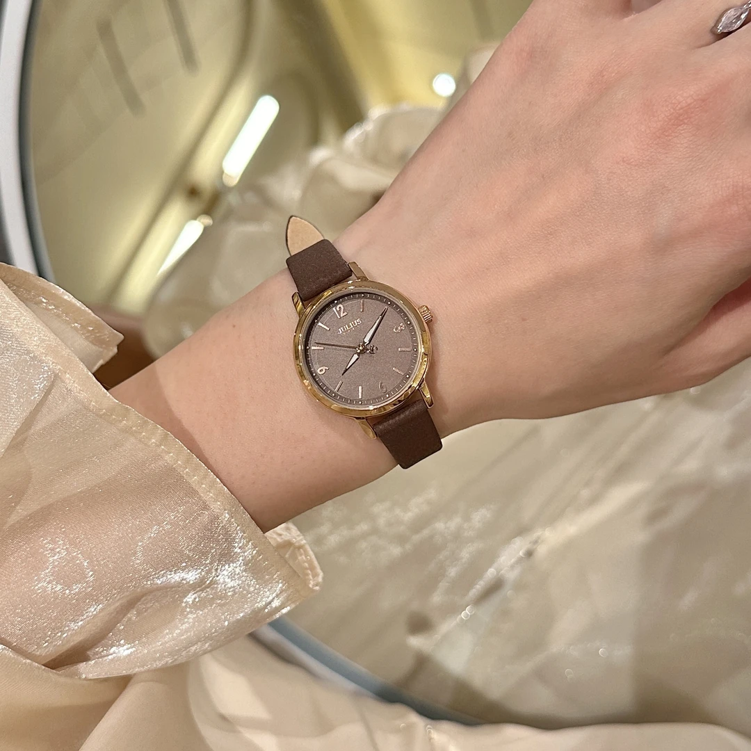 聚利时小众时尚百搭防水女生气质女士简约皮带手表1070