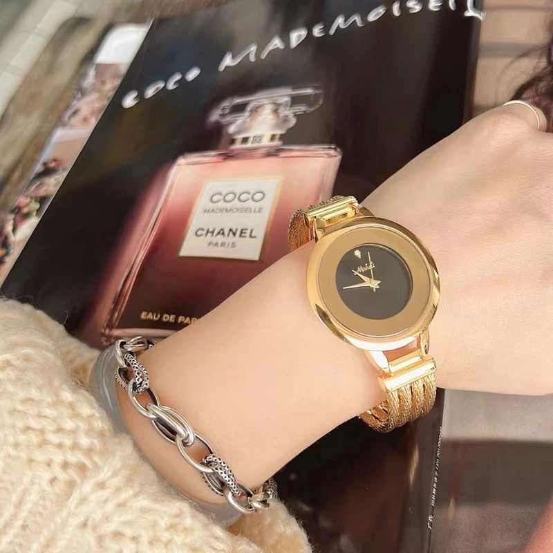 【萝伦】MISHALI.时髦个性小金表洋时尚洋气女士手表中古轻奢17716