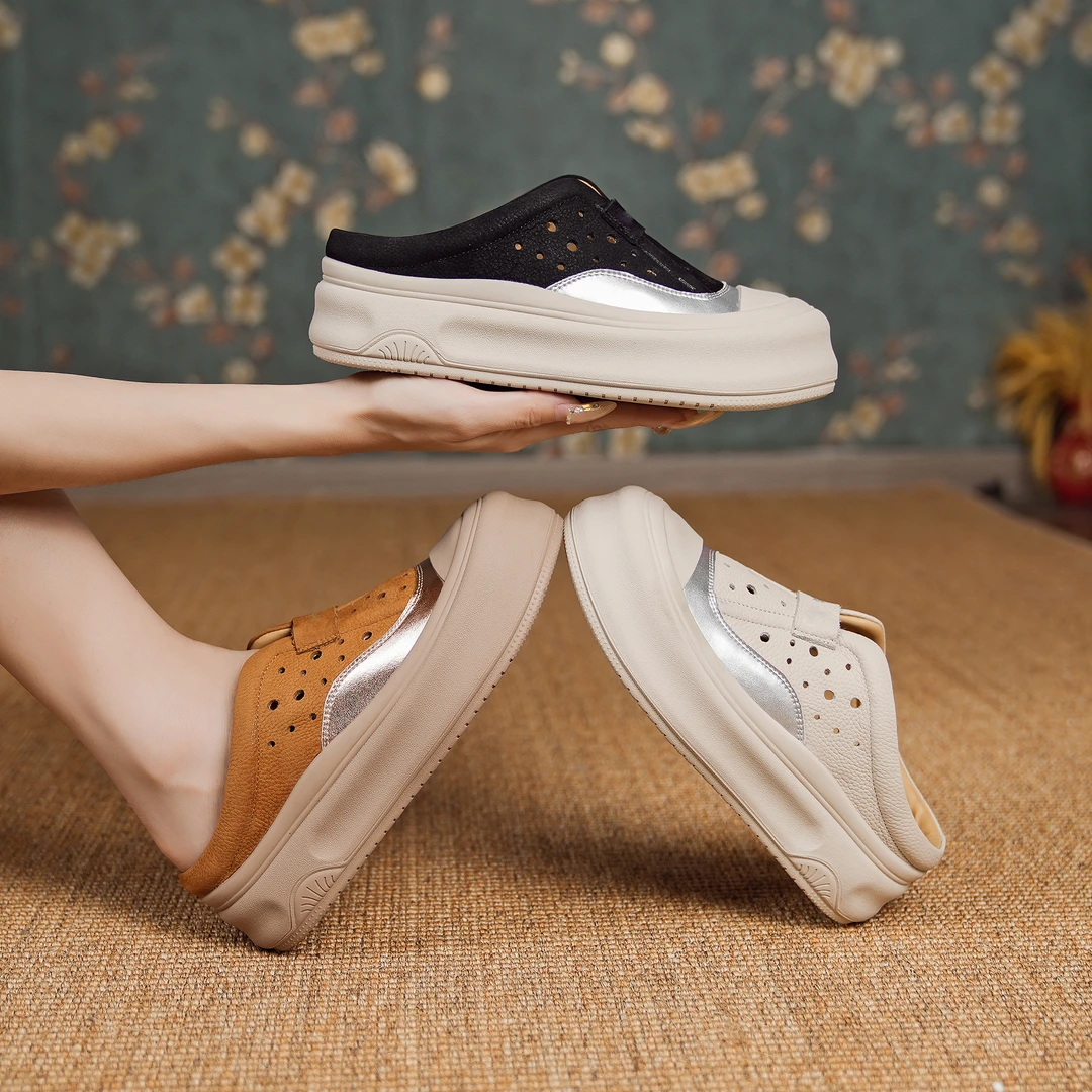 【新品】2024春季新款厚底低帮平底休闲鞋复古百搭软底单鞋女 13372