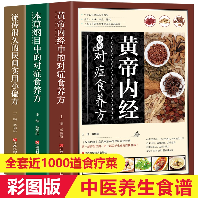 养生食养大全【全3册】黄帝内经本草纲目中的对症食疗配方养生书