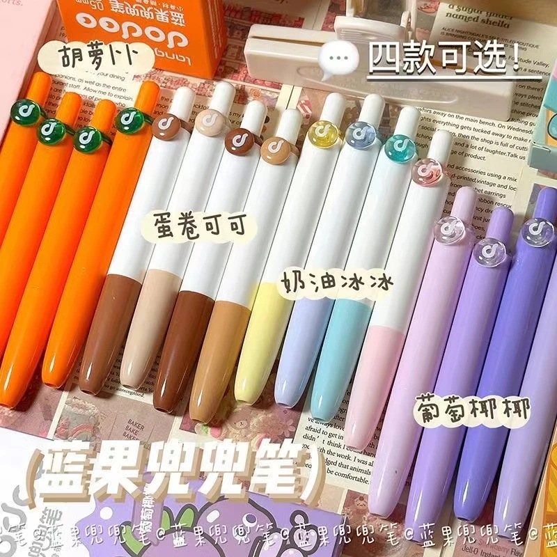 蓝果趣味3.0兜兜笔ins高颜值便携式防摔口袋笔CS头速干0.5黑笔