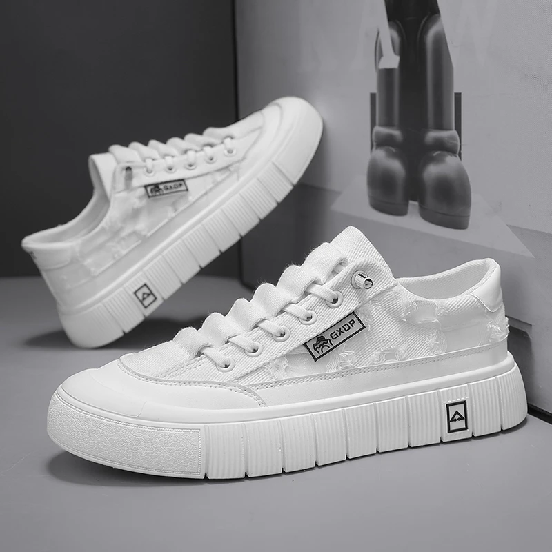 【设计师款】男鞋夏季帆布面透气时尚潮流百搭男士软底休闲鞋耐磨男