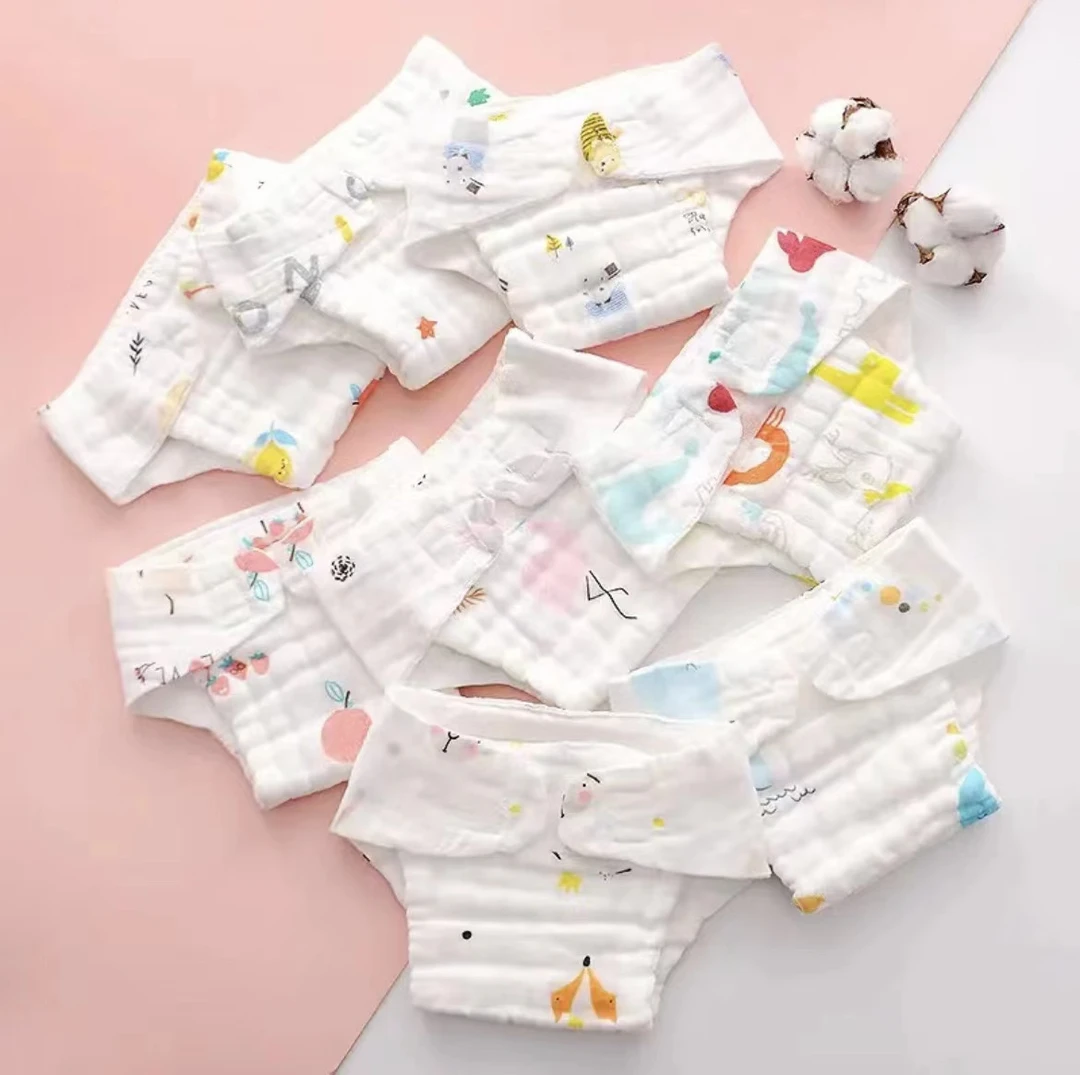 纯棉纱布尿布裤婴儿尿戒子柔软透气四季可用可水洗机洗重复使用