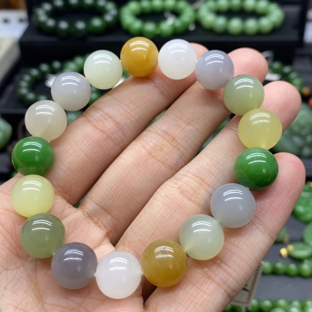 和田玉(碧玉)手链未镶嵌