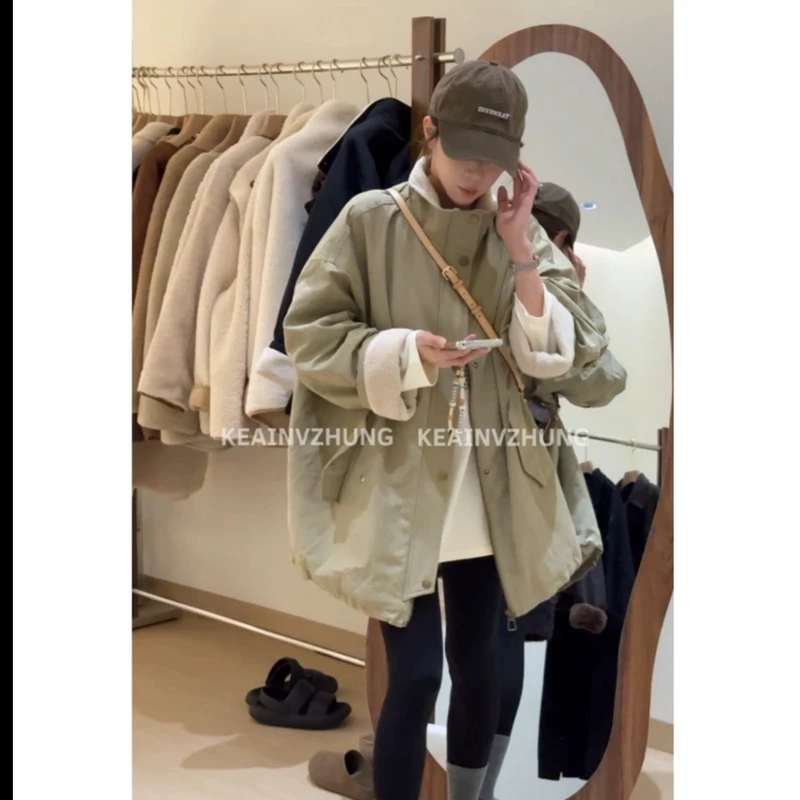【逐风女孩】秋冬韩版新款立领宽松休闲外套