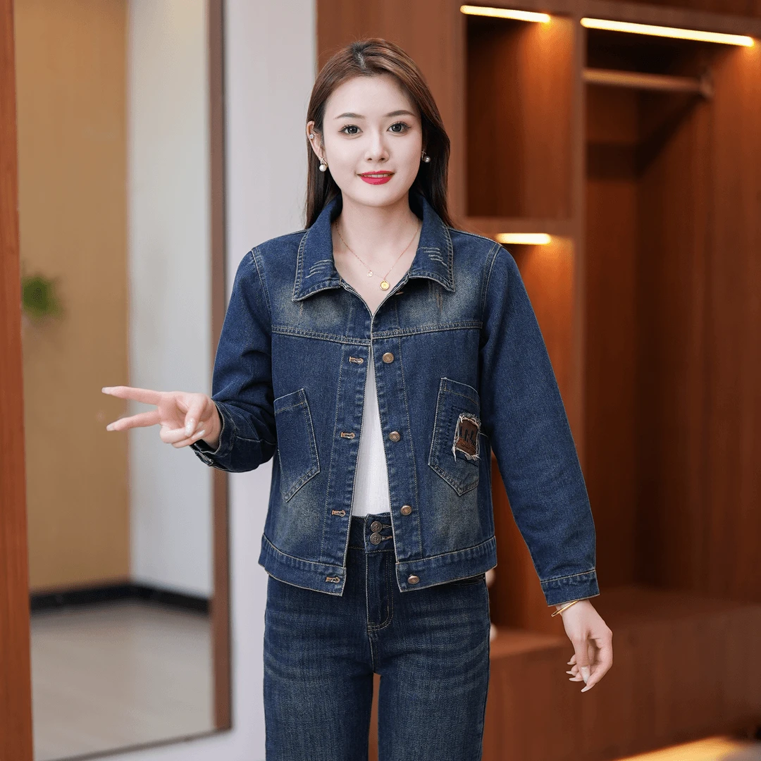 【百搭牛仔外套】秋冬简约百搭水洗牛仔短款外套气质减龄休闲外套