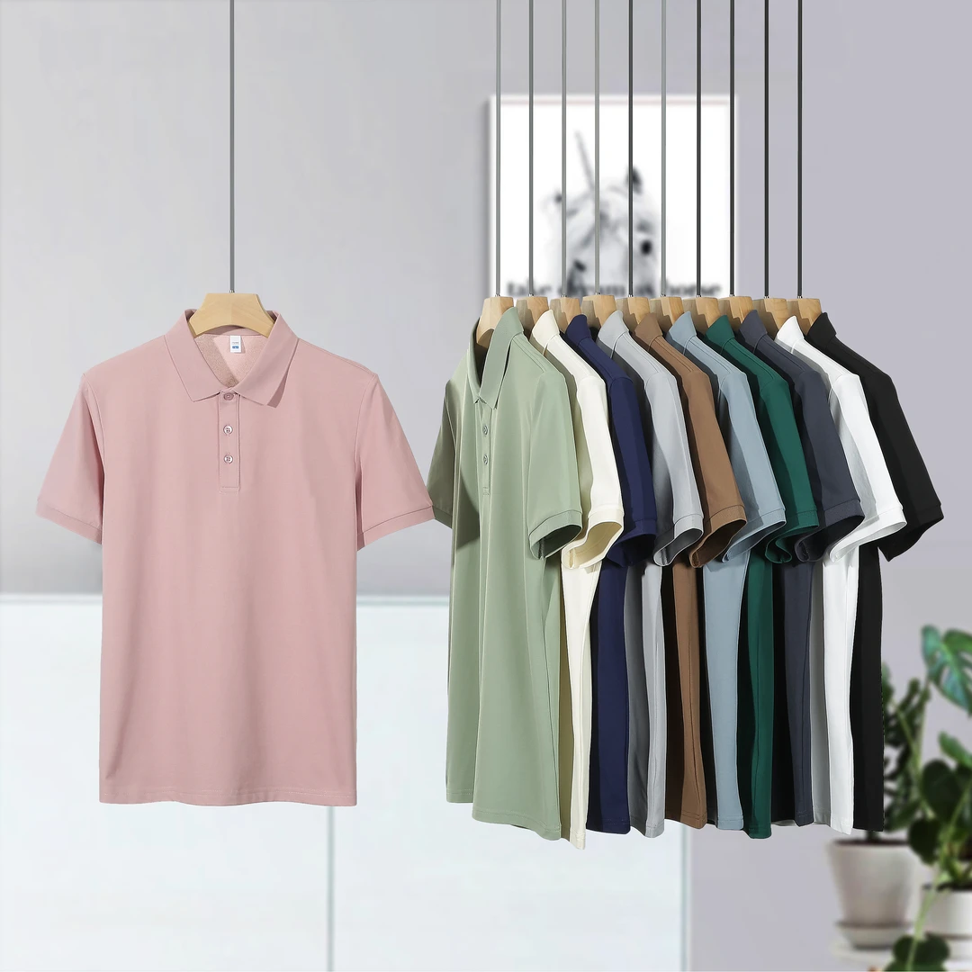 瞬间晾感POLO衫男女同款短袖纯色透气休闲百搭夏季修身翻领