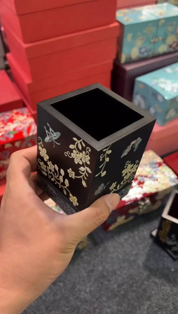 【闪购商品】笔筒·弘贝雅螺钿漆器文化馆