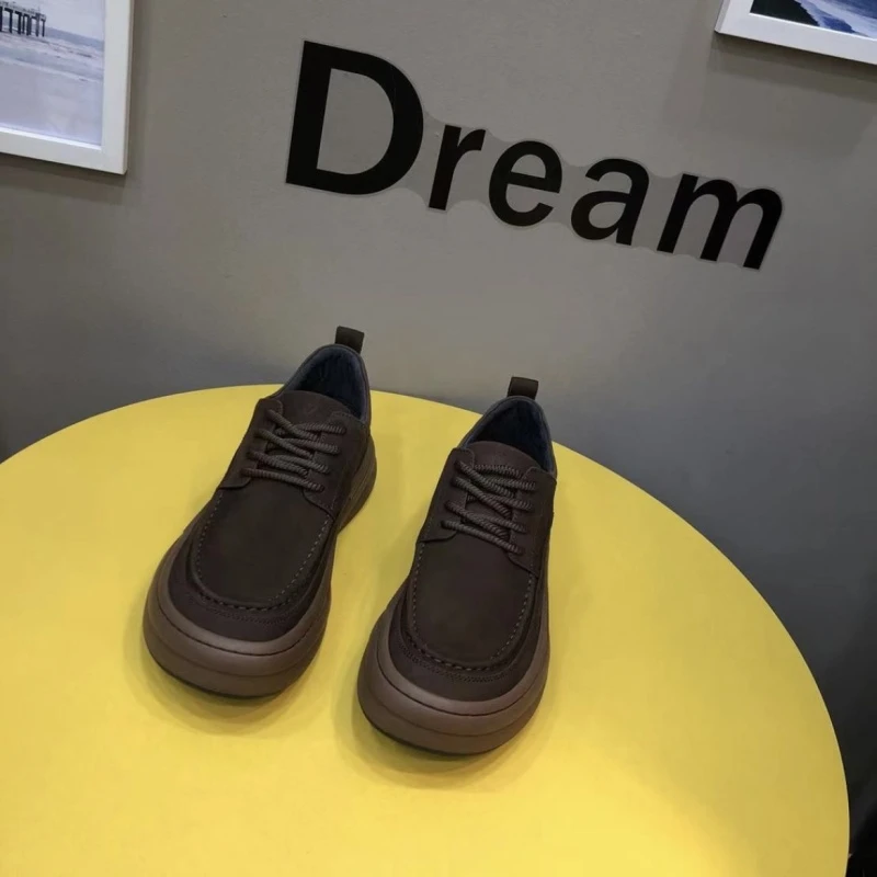 2024时尚休闲皮鞋男士百搭单鞋秋冬款棉鞋