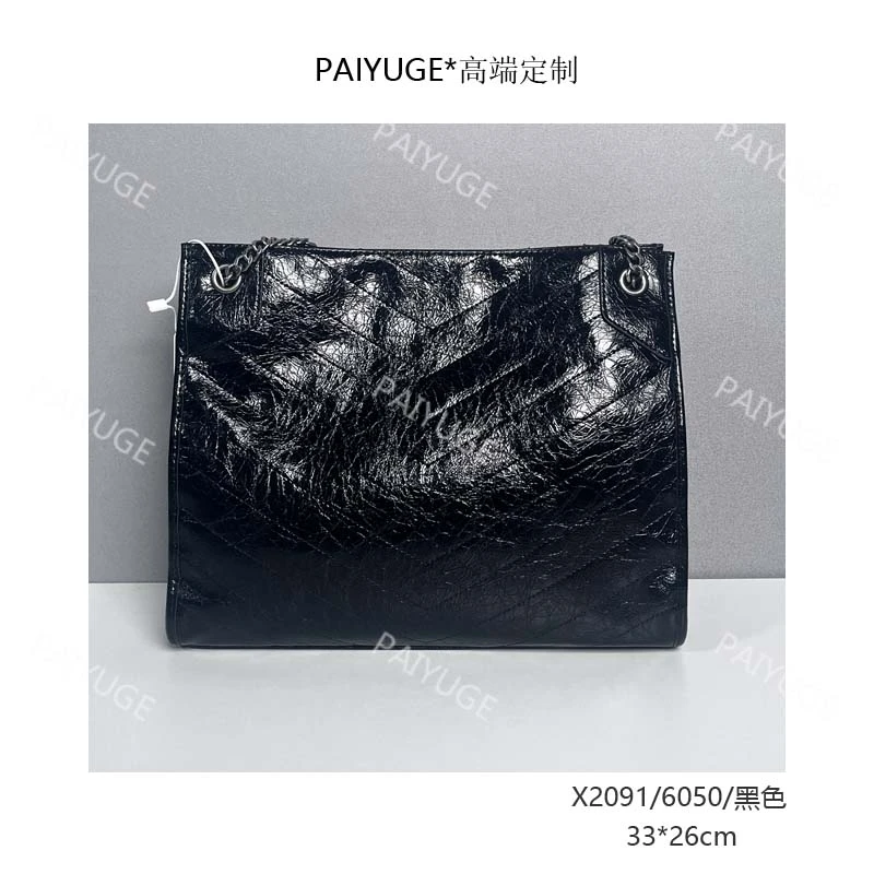 X2091/6050/黑色paiyuge高端订制百搭女士手提单肩斜挎包1729