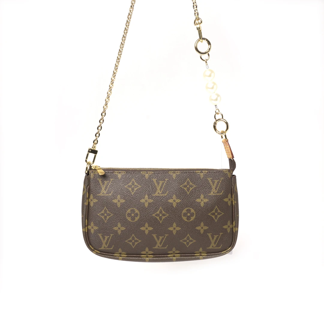 99新 LouisVuitton/路易威登 LV 老花 大号麻将包单肩斜跨包 巧巧
