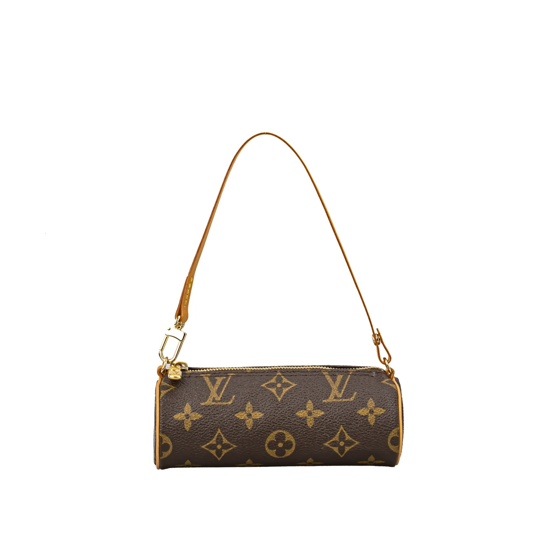 99新 LouisVuitton/路易威登 LV 黄皮巴比龙子包圆筒链条包斜跨包